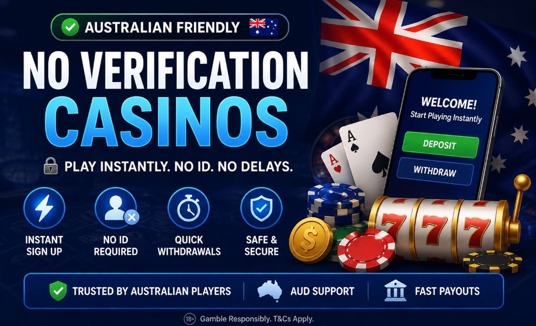 Best pokies sites for Aussie players with no verification options - no KYC casinos